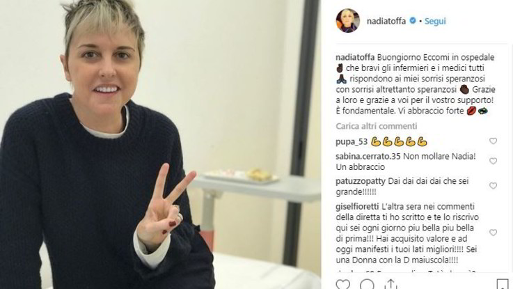 Nadia Toffa ricomincia la chemio: "Grazie ai medici per il sostegno e i sorrisi"