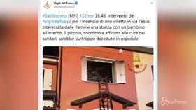 Mantova, 52enne dà fuoco alla casa per punire la moglie: muore il figlio 11enne