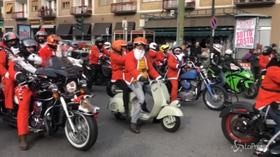 Torino, in moto per beneficenza: il raduno dei Babbi Natale
