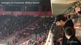 Atene, Salvini allo stadio: “Tifosi milanisti eroici”