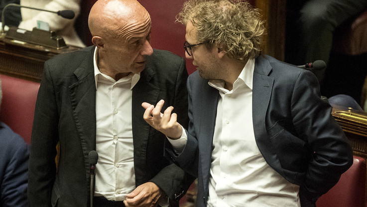 Luca Lotti, a destra con Minniti