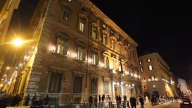 Roma, il presidio dei tassisti davanti al Senato