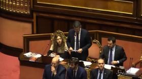 Manovra, bagarre in Senato alla richiesta della fiducia