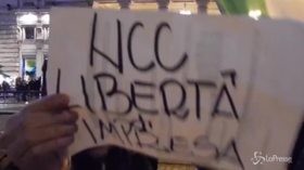 Ncc, protesta non autorizzata davanti a Palazzo Chigi durante il cdm