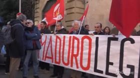 Roma, presidio pro Maduro all’ambasciata del Venezuela