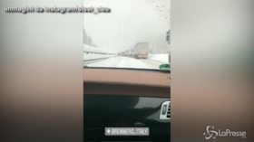Odissea al Brennero, tir e auto bloccati dalla neve
