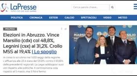 Abruzzo al centrodestra, Marsilio presidente: “Daremo alla regione il futuro che merita”