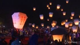 Taiwan, il festival delle lanterne dedicato all’anno del maiale