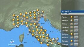 Il meteo del 21 febbraio