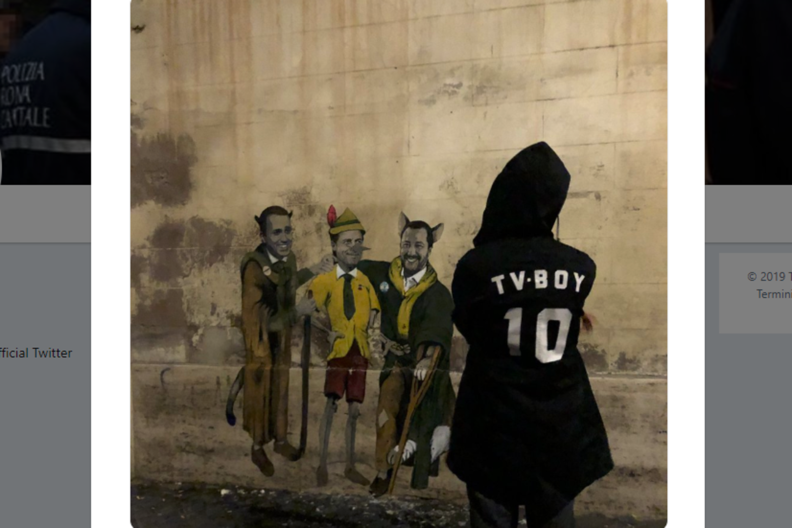 Tvboy colpisce ancora: Conte è Pinocchio, Salvini e Di Maio il gatto e la volpe