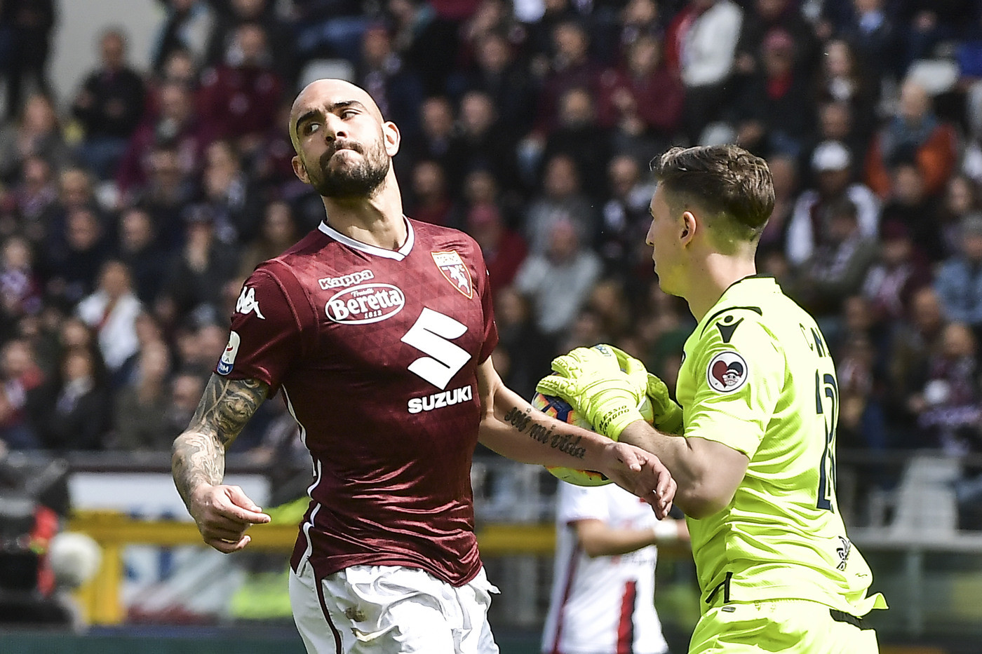 Serie A, Toro-Cagliari pari e polemiche: Pavoletti replica a Zaza, 3 rossi