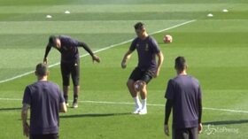 Juventus, numero di CR7 in allenamento per la sfida con l’Ajax