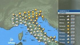 Il meteo di domenica 21 aprile