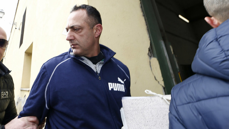 Marcello De Vito al momento dell'arresto