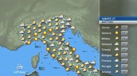 Il meteo del 27 aprile