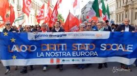 1 maggio: lavoratori e sindacati in corteo a Milano