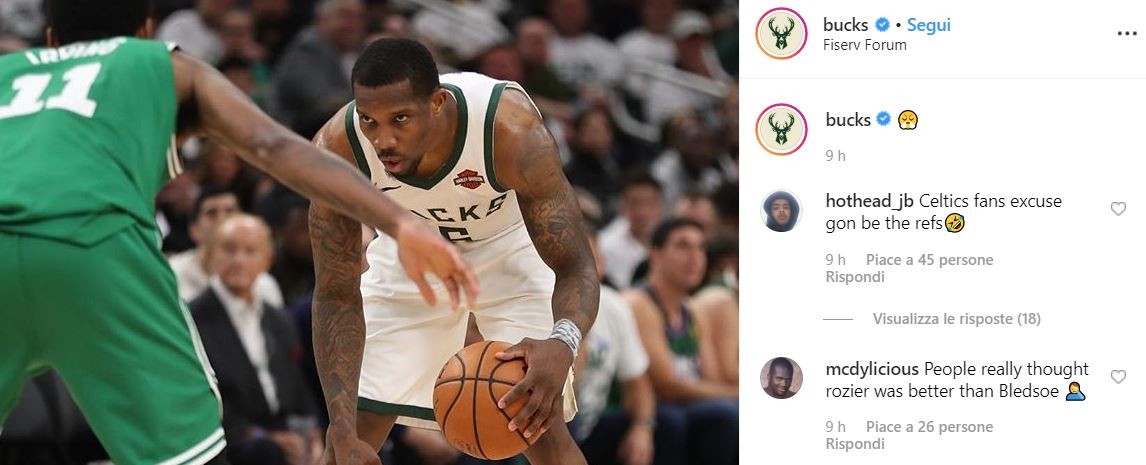 Palyoff Nba: Milwaukee replica a Boston, Golden State-Houston 2-0