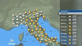 Il meteo del 2 maggio