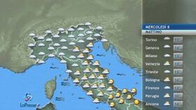 Il meteo di mercoledì 8 maggio