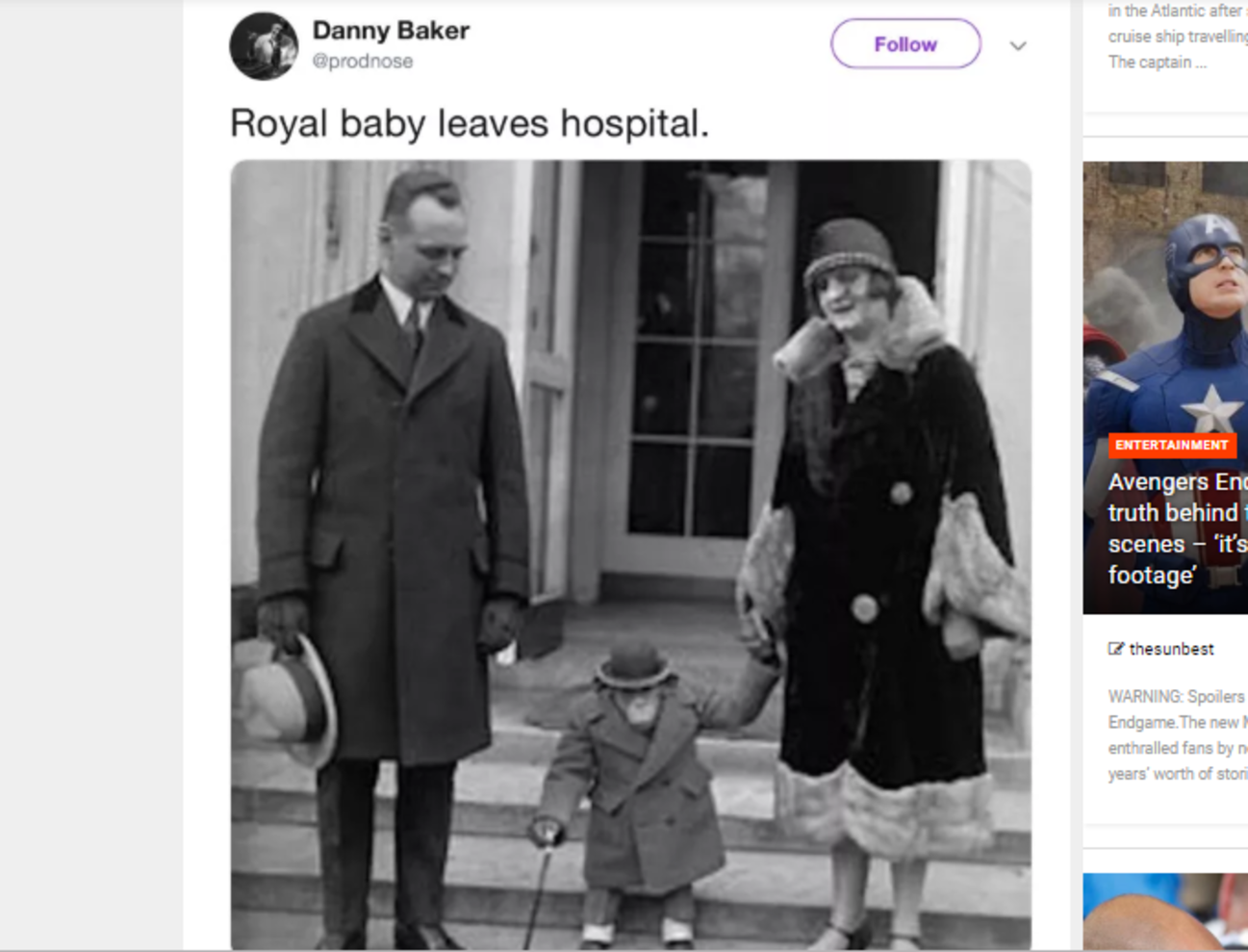 “Royal baby lascia l’ospedale”: giornalista Bbc twitta foto scimpanzé e viene licenziato