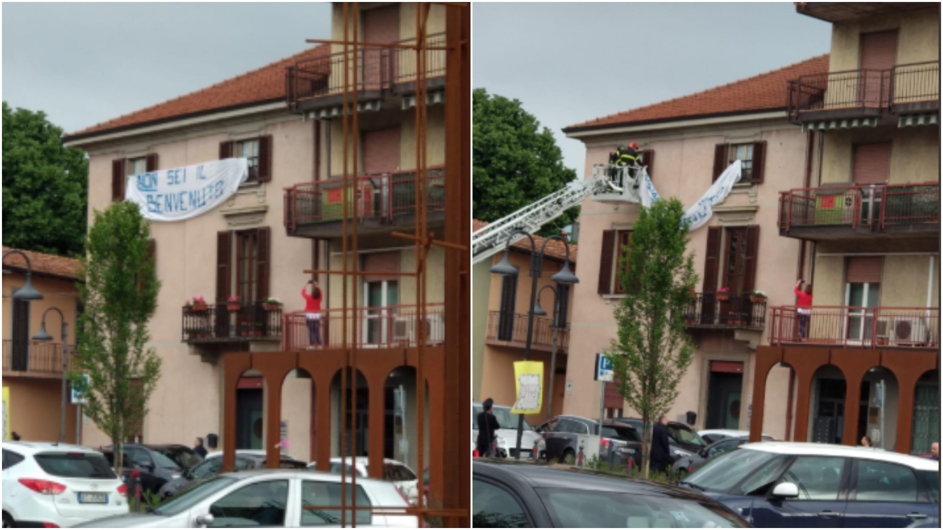 Bergamo, striscione contro Salvini rimosso dai vigili del fuoco. Il sindaco Gori: “Chi ha dato l’ordine?”