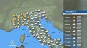 Il meteo del 15 maggio