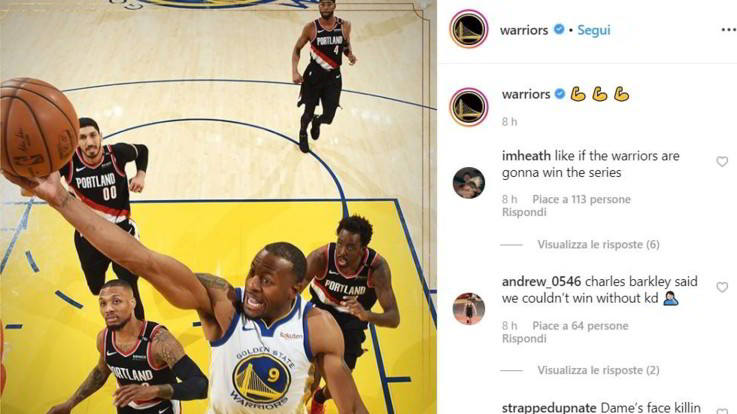 Nba: Golden State batte Portland in gara-1