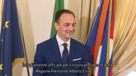 Piemonte, insediamento ufficiale per il nuovo presidente Alberto Cirio