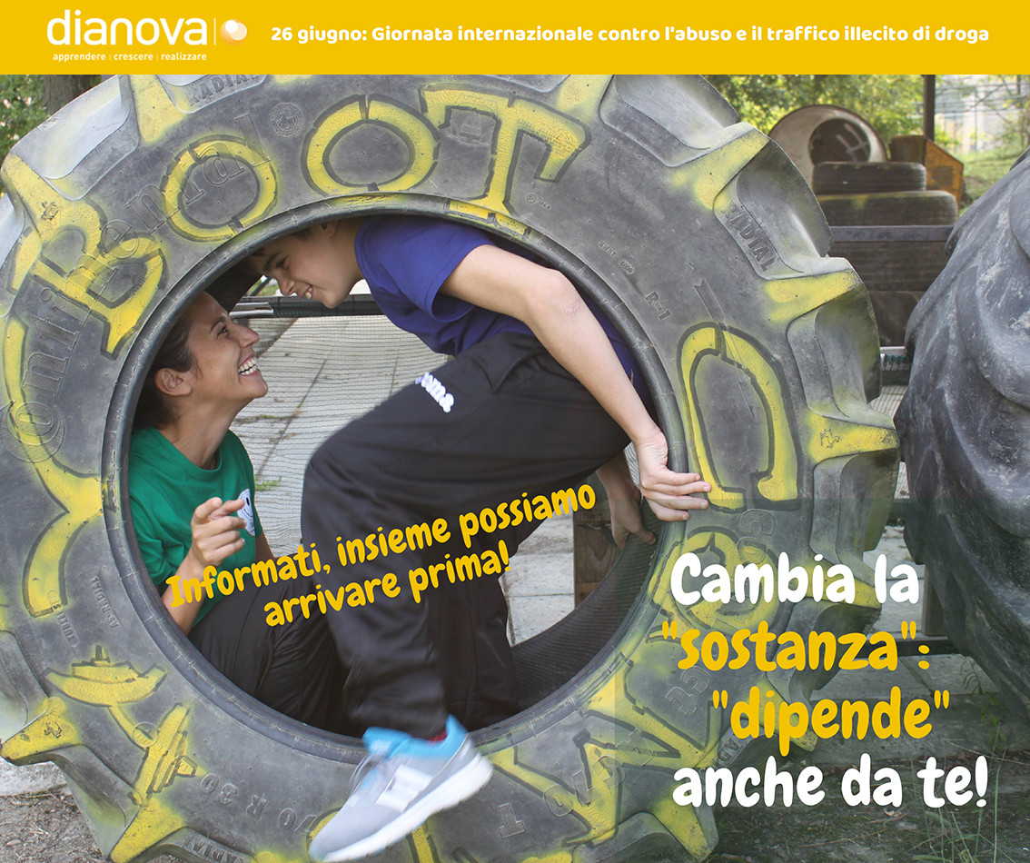 Cambia la “sostanza”: “dipende” anche da te!: la campagna Dianova per la Giornata mondiale contro la droga