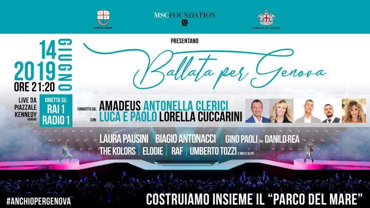 "Ballata per Genova" spettacolo e solidarietà in piazza e in tv