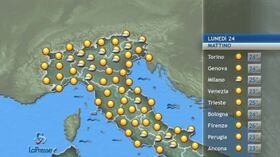 Il meteo del 24 giugno