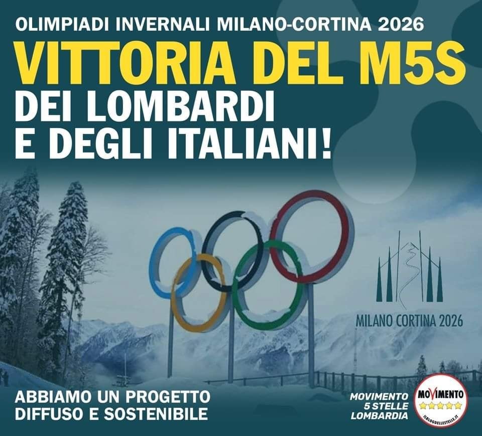 Olimpiadi 2026, M5S: “Lega vincente? Salvini era contro Giochi 2024”. Gaffe dei grillini lombardi