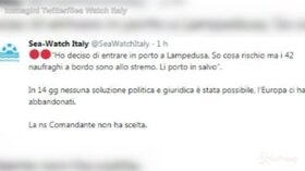 Sea Watch 3, la nave forza il blocco ed entra in acque italiane