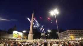 Festa di San Pietro e Paolo, spettacolo di fuochi d’artificio a Piazza del Popolo