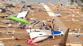 Il maltempo flagella la costa adriatica: devastata la spiaggia di Numana