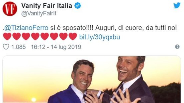 Tiziano Ferro ha detto sì: nozze segrete con il suo Victor