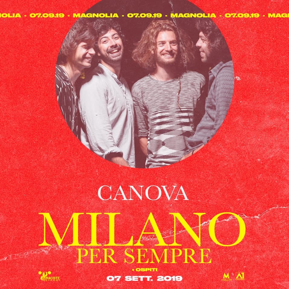 Canova in festa a Milano dopo il tour: il 7 settembre live al Circolo Magnolia