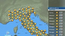 Il meteo del 24 luglio