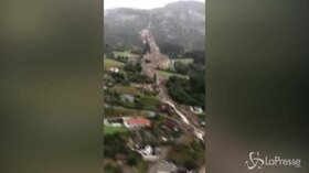 Norvegia, le immagini aeree di una frana nell’ovest del Paese