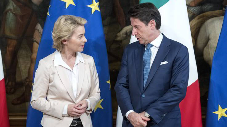 Von der Leyen vede Conte a Roma: "Sui migranti rivedremo la ripartizione"