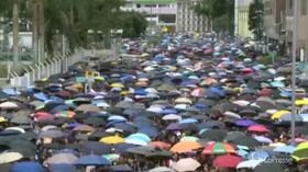 Hong Kong, il corteo punteggiato dagli ombrelli
