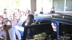 Lukaku, il neo acquisto dell’Inter a Milano per una visita alla sede del Coni