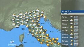 Meteo, le previsioni di giovedì 22 agosto