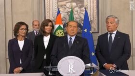 Consultazioni, Berlusconi: “Governo di centrodestra, che è maggioranza nel paese. Oppure voto”