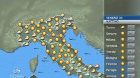 Il Meteo di venerdì 30 agosto