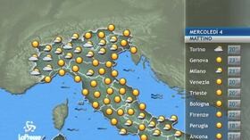 Previsioni meteo del 4 settembre