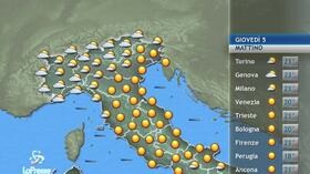 Il meteo del 5 settembre