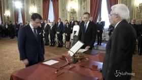Governo, il giuramento di Conte e ministri di punta