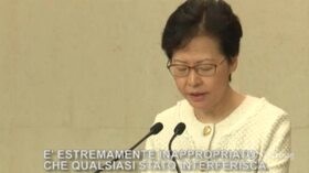 Hong Kong, Carrie Lam: “No a ingerenze esterne nella crisi”