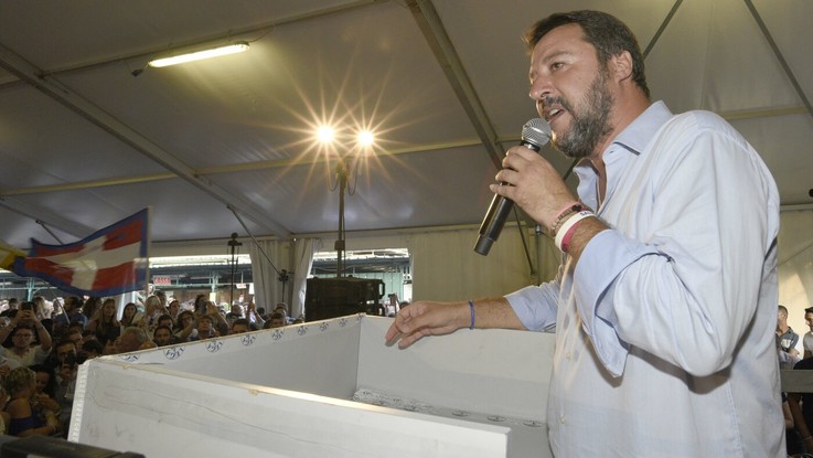 Il popolo della Lega riunito a Pontida